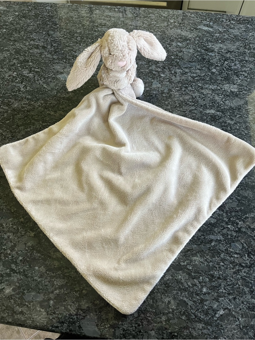 Jellycat Beige Bunny Lovey Blanket